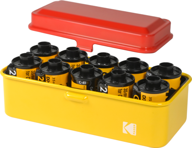 Kodak Film Case 120/135 (velké) červená/žlutá