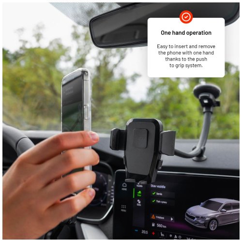 FIXED Iconiq Flex XL tartó üvegre vagy műszerfalra, fekete