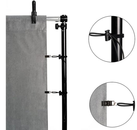 Klipy, napínák pro fotografické pozadí sada 4ks (KL157)