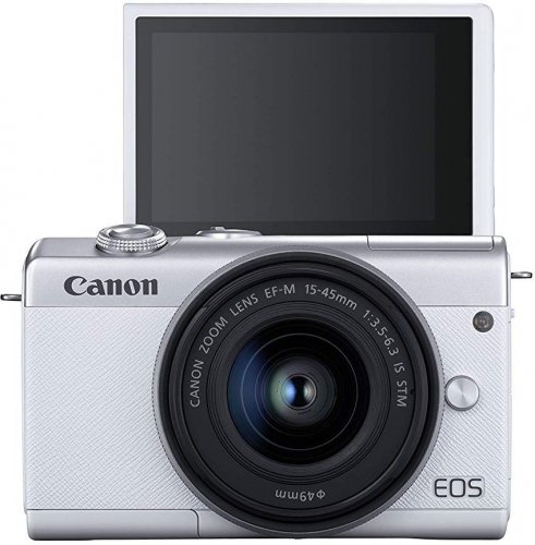 Canon EOS M200 Weiß + EF-M 15-45 IS STM