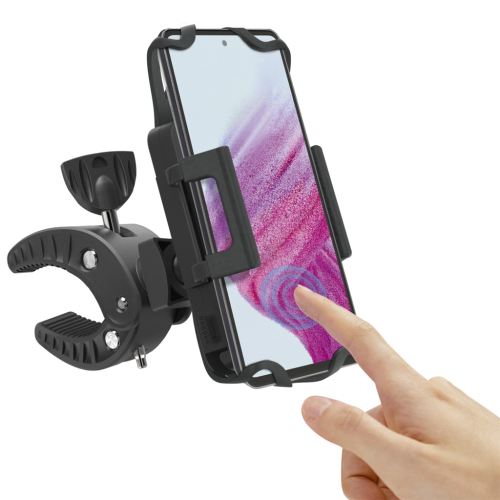 Hama Strong , univerzálny držiak na mobil so šírkou 5-9 cm, na riadidlá bicykla, otočný o 360° Hama Strong , univerzálny držiak na mobil so šírkou 5-9 cm, na riadidlá bicykla, otočný o 360°