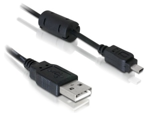 Delock kábel USB 2.0, 8pin, 1,8m, pre fotoaparáty Nikon, Olympus, Panasonic, Fuji, Pentax