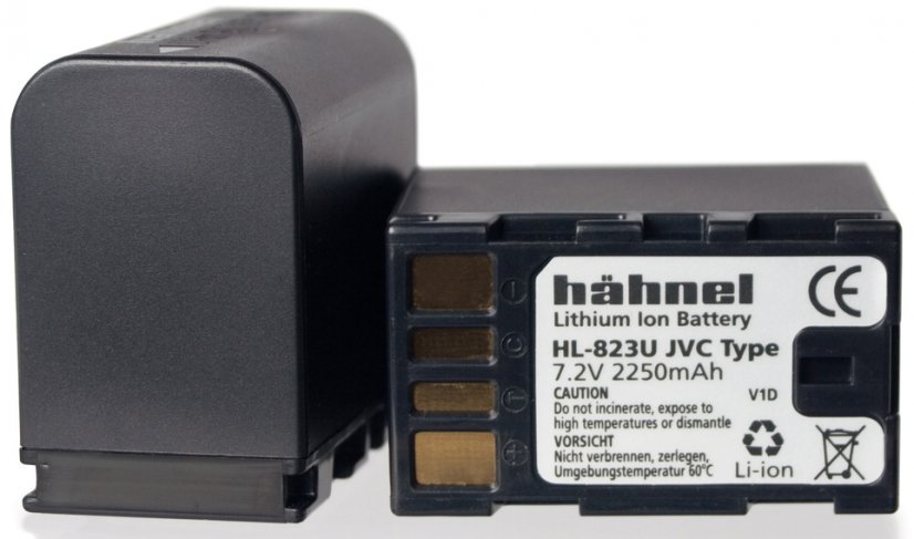 Hähnel HL-823U, JVC BN-VF823  2250 mAh, 7.2V, 16.2Wh + info systém