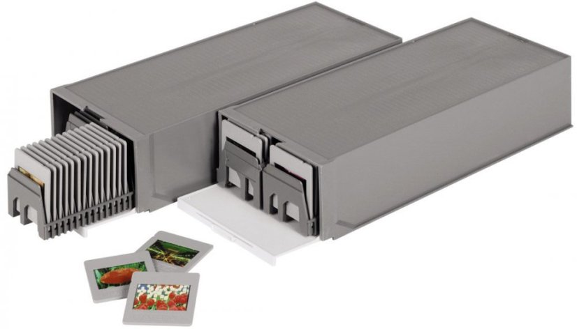 Hama "100" Stackable Slide Box, with 2 Magazines for 50 Slides