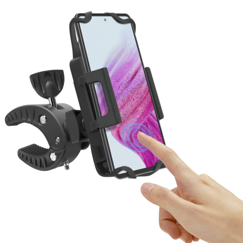 Hama Strong , univerzálny držiak na mobil so šírkou 5-9 cm, na riadidlá bicykla, otočný o 360° Hama Strong , univerzálny držiak na mobil so šírkou 5-9 cm, na riadidlá bicykla, otočný o 360°