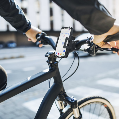 Hama Strong , univerzálny držiak na mobil so šírkou 5-9 cm, na riadidlá bicykla, otočný o 360° Hama Strong , univerzálny držiak na mobil so šírkou 5-9 cm, na riadidlá bicykla, otočný o 360°