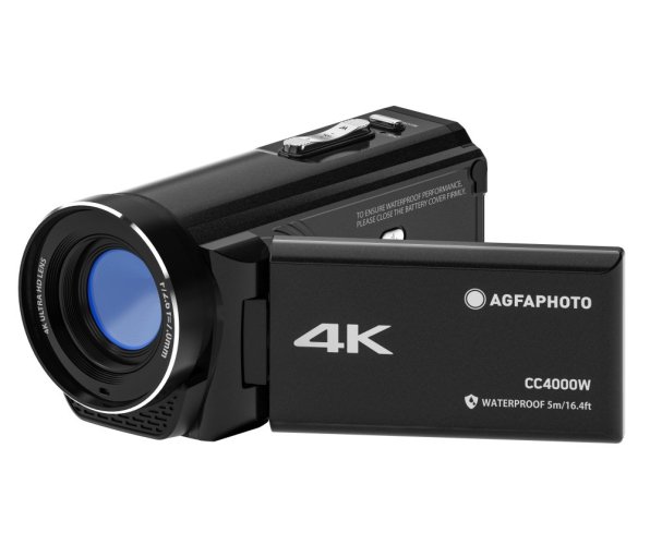 Agfa Realimovie CC4000W Schwarz 4K, 18× Zoom, Wasserdicht bis 5 m