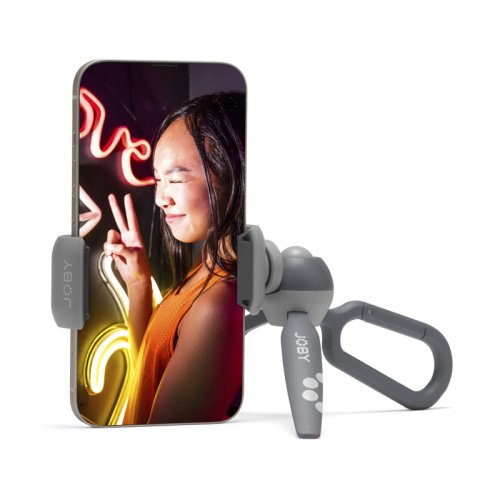 Joby HandyPod Clip (Grey) – stylový vlogovací stativ s karabinou