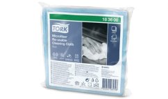 Utierka Tork čistiaca z mikrovlákna na opakovateľné použitie, 30,5 x 30,5 x, modrá - 6 ks