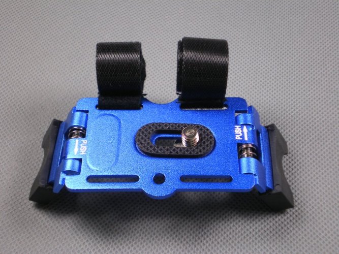 Stativ na kolo pro fotoaparát GPS, GoPro, modrý (SKmod)