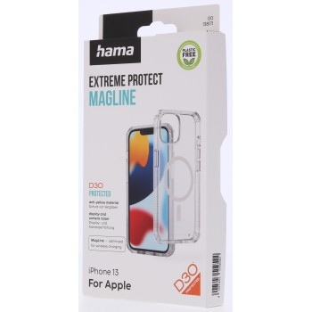 Hama Extreme Protect, kryt pro Apple iPhone 13, magnetický, D3O®, nežloutnoucí, průhledný