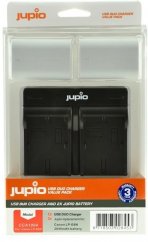 Jupio set 2x LP-E6N für Canon, 2.040 mAh + Doppelladegerät