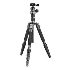 Mantona DSLM Travel Evolution 225 Reisestativ schwarz/grau