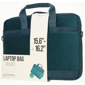 Hama Velvet, brašna na notebook, 40-41 cm (15,6"-16,2"), sametový materiál, petrolejová barva
