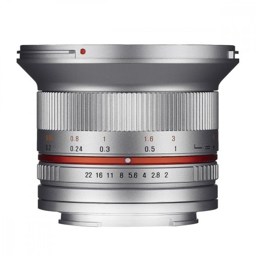 Samyang 12mm f/2 NCS CS strieborný Canon EF-M