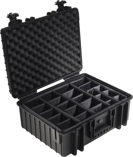 B&W Outdoor Case 6000, kufr s přepážkami černý