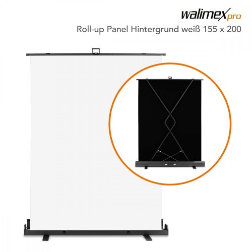 Walimex pro Roll-up Panel Hintergrund 155x200cm (weiß)