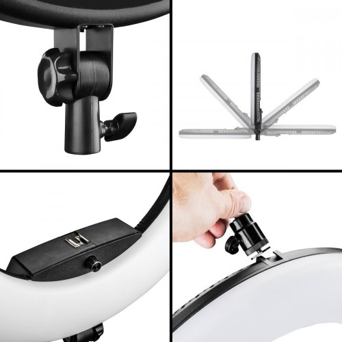 Walimex pro LED Ring Light Medow 960 Pro Bi Color with Light Stand