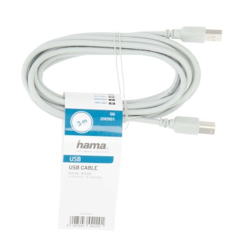 Kabel Hama USB 2.0 typ A-B, 3 m, rozbalený