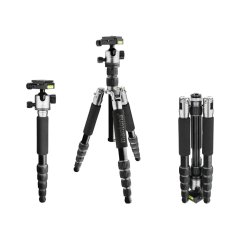 Mantona light traveller Reisestativ schwarz/grau
