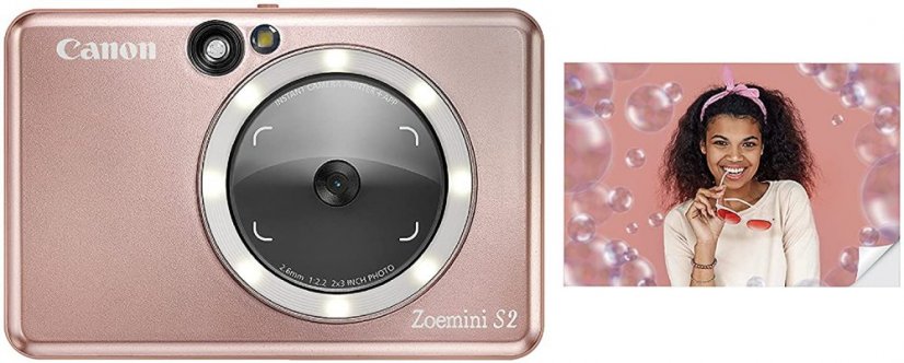 Canon Zoemini S2 Sofortbildkamera & Mini-Drucker Roségold