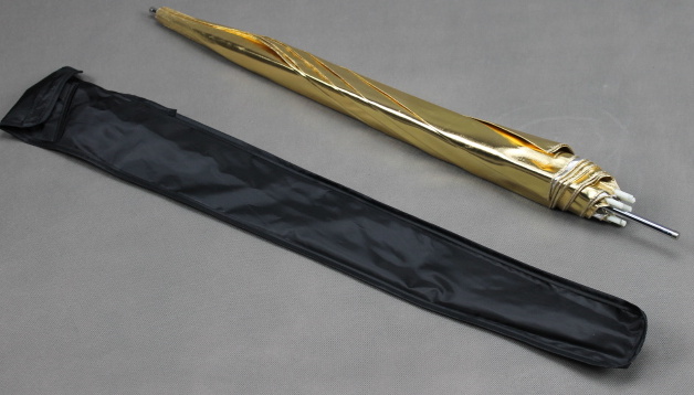 Studiový deštník Profi 110cm stříbrný/zlatý