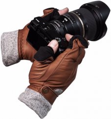 VALLERRET Unisex Urbex Photography Glove (Brown) Size M