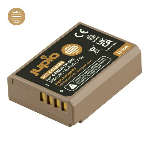 Baterie Jupio LP-E10 ULTRA C 1100 mAh s USB-C vstupem pro nabíjení