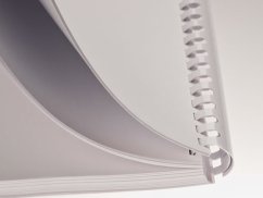 Binderücken Eurosupplies Kunststoff A4 Durchmesser 25mm weiß 50St.