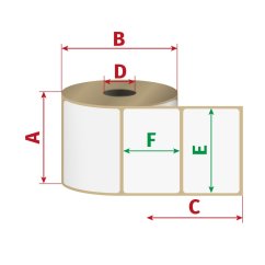 Etikety 100mm x 150mm, termo, D25/500ks