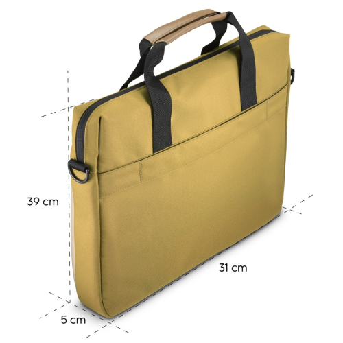 Hama Silvan, brašna na notebook, pro 34-36 cm (13,3-14,1"), recyklovaný polyester, béžová/žlutá