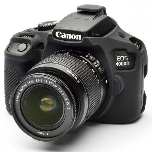 easyCover Silikon Schutzhülle f. Canon EOS 4000D Schwarz