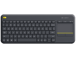 Klávesnica Logitech K400 Plus bezdrátová + Touchpad, USB, CZ, Černá
