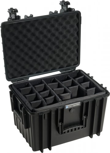 B&W Outdoor Case 5500, kufor s prepážkami čierny