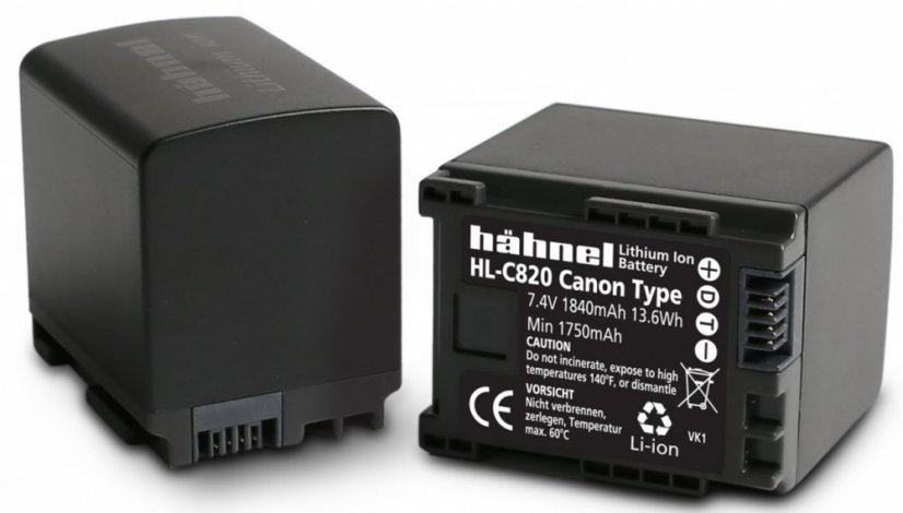 Hähnel HL-C820, Canon BP-820 & BP-819, 1840mAh, 7,4V, 13,6Wh