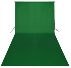 Fotografické green screen pozadie zamat 3x4m zelené (PZZ4X)
