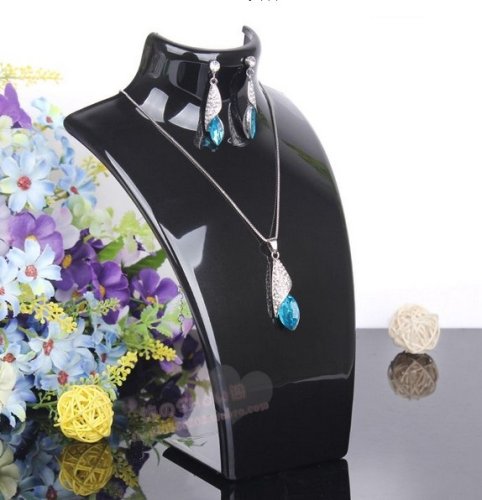 Dekolt, stojánek, stojan na šperky výška 21cm černý akryl (DKC)