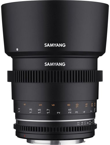 Samyang 85mm T1,5 VDSLR MK2 Objektiv für Canon EF