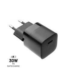 Nabíjačka FIXED sieťová s USB-C výstupom a podporou PD, 30W, čierna