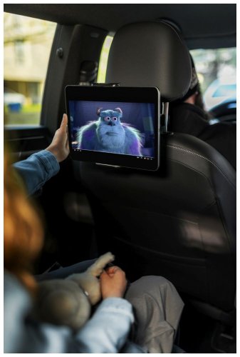 FIXED Tab Passenger 2 tartó fejtámla tartóval és táblagépekhez állítható karral, univerzális fekete színű