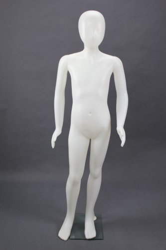 Figurína dětská dívčí, matná bílá, výška 140cm