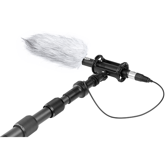 BOYA BY-PB25 Kohlefaser-Boompole (2,5 m) mit internem XLR-Kabel