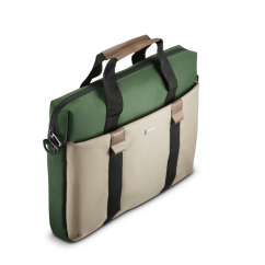 Hama Silvan, brašna na notebook, pro 40-41 cm (15,6-16,2"), recyklovaný polyester, béžová/zelená
