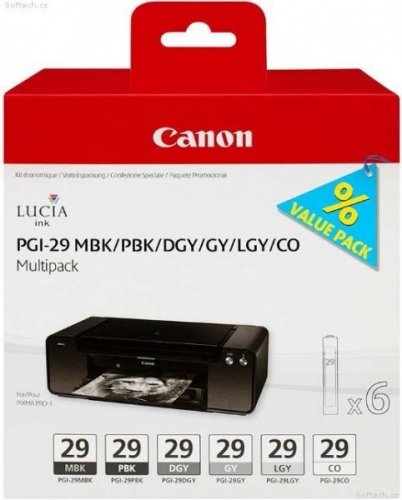 Canon cartridge PGI-29 MBK/PBK/DGY/GY/LGY/CO Multi