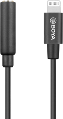 Boya BY-K3 / 3.5mm Female TRS to Male Lightning Adapter Cable (20cm)