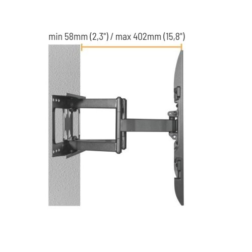 Držák Brateck výsuvný LPA69-466 pro TV 37"-80" 60kg Nastavitelný nástěnný držák Heavy Duty