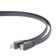 Plochý kabel HDMI 1.4 + Ethernet, pozlacené konektory, 1 m