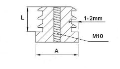 Záslepka, krytka, zátka 25X25mm Čtvercová záslepka s vnitřním závitem (SMX2525)