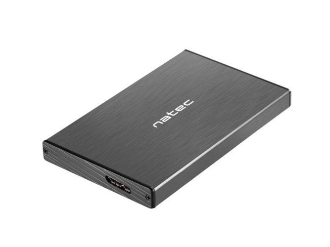 Externí box na HDD 2,5″ USB 3.0 Natec Rhino Go, černý, hliníkové tělo
