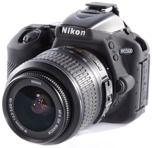 easyCover Silikon Schutzhülle für Nikon D5500 und D5600 Schwarz